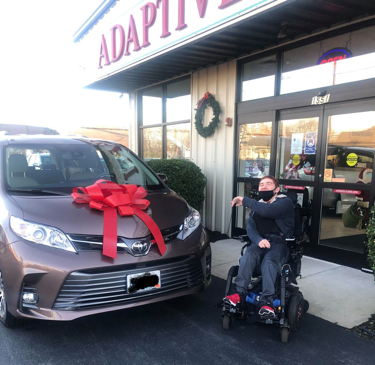 Cameron and his family in their new BraunAbility Wheelchair Van